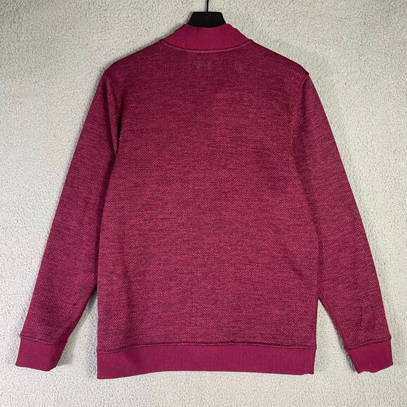Under Armour ColdGear Loose 1/4 Zip Pullover Men’s M Fuchsia Pink Stretch Top - Picture 7 of 9